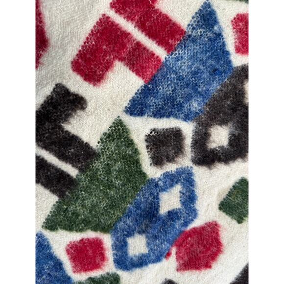 Vintage Native Peruvian Friendship Rug Wool Tapestry 66x28 Rainbow Folk Art - Picture 6 of 10